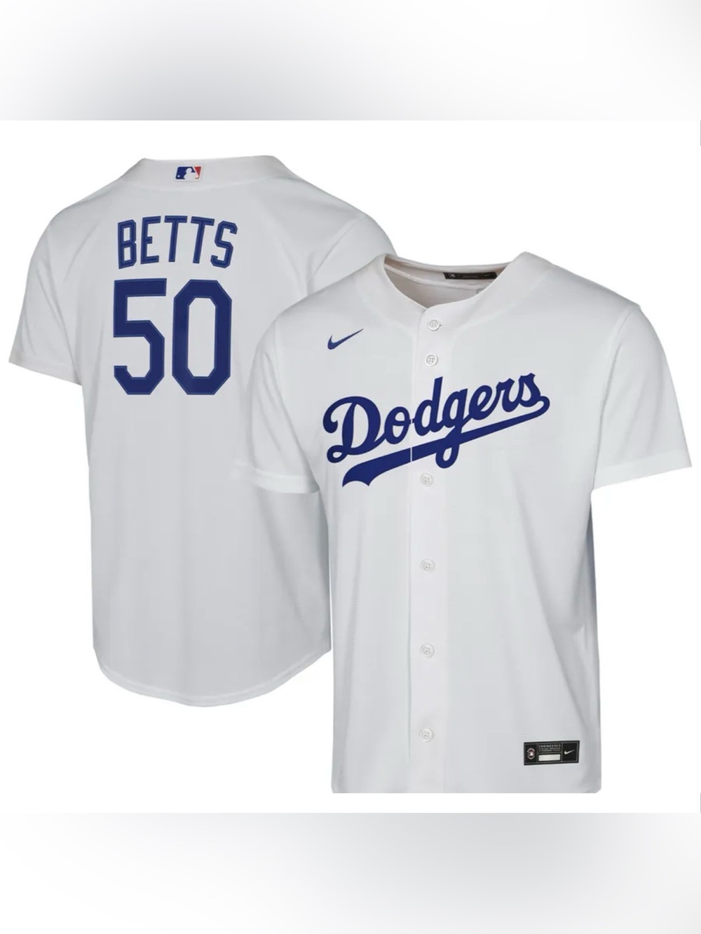 Nike Los Angeles Dodgers Mookie Betts Youth XL 18/20 Home Replica Jersey #50